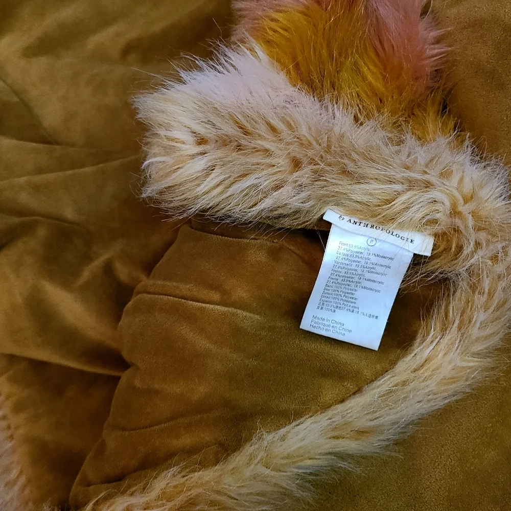 Anthropologie Fauna Faux Fur Throw Blanket 70" × 60" - Picture 3 of 7